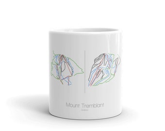 Tazza da caffè Mount Tremblant / Tazza da caffè da sci / Tremblant Quebec / Regalo sci / Cucina da sci / Snowboard