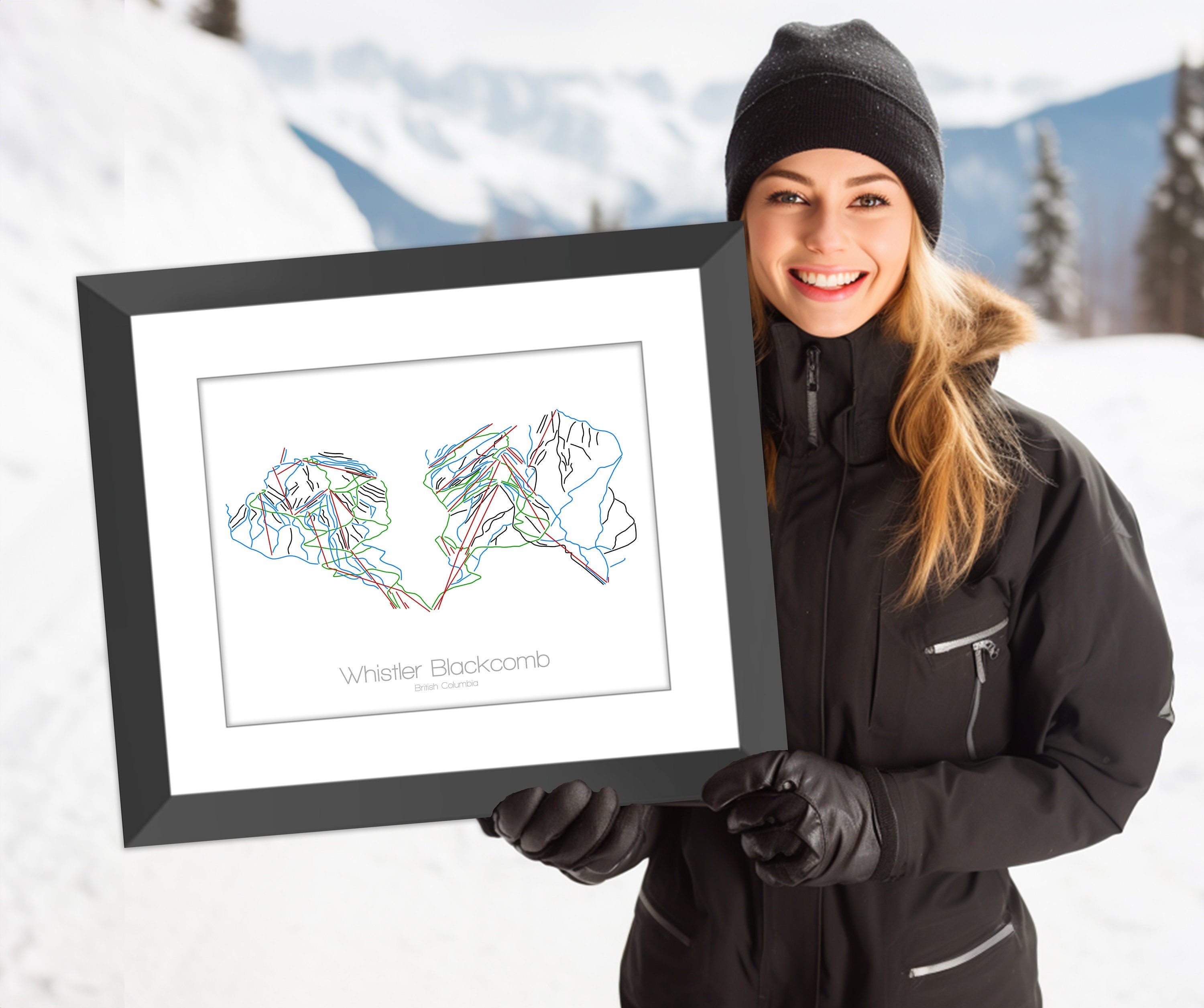 Whistler Ski Whistler Canada Whistler Map Whistler Art Whistler