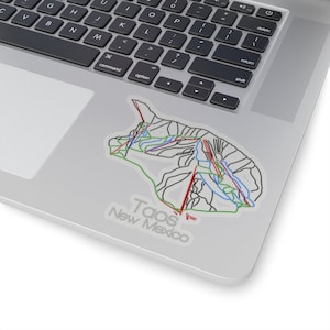 Taos New Mexico Sticker | Staartkaartsticker | Skisticker | Snowboardsticker | Nm | Berg | Bumpersticker | Helm Sticker