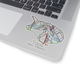 Taos New Mexico Sticker | Tail Map Sticker | Ski Sticker | Snowboard Sticker | NM | Mountain | Bumper Sticker | Helmet Decal