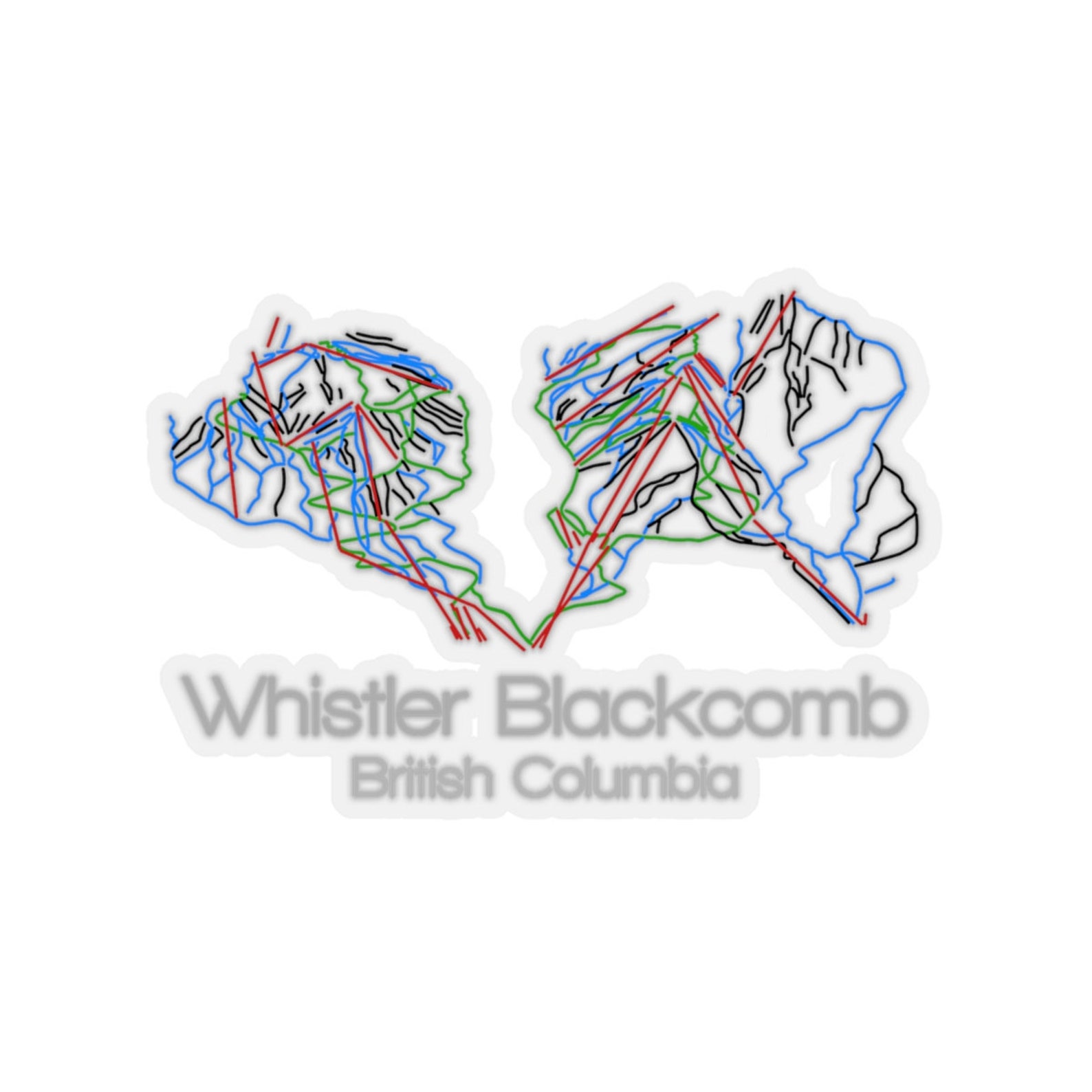 Whistler Canada Sticker | Whistler Blackcomb | Tail Map Sticker | Ski ...
