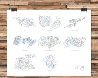 Mother'S Day Gift Utah Ski Resort Mountain - Alta, Brighton, Park City, Canyons, Powder Mountain, Snowbasin, Snowbird, Solitude