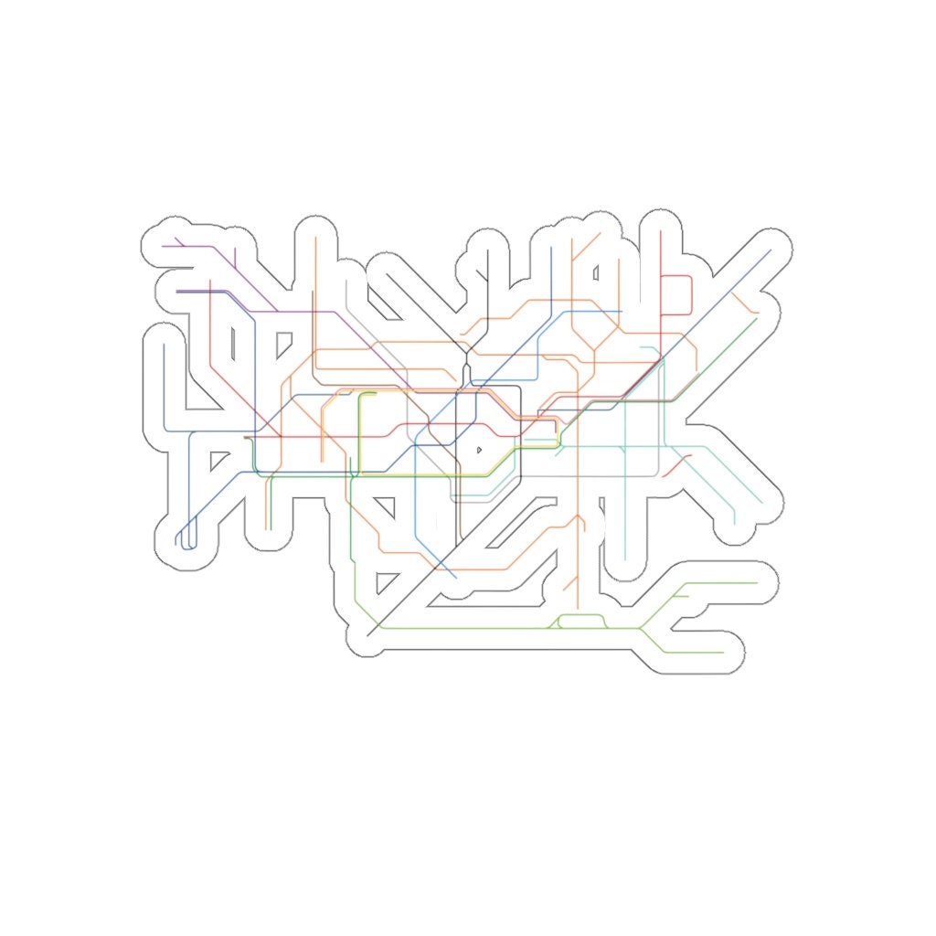 London Tube Map Sticker London Underground Map London Etsy