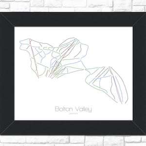 | van de | van de Vallei van Bolton Bolton Vermont | Skikaart | Bolton Art | Trail Map | Berg resort
