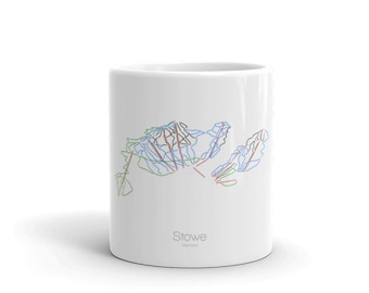 Tazza da caffè Stowe / Tazza da caffè da sci / Stowe Vermont / Regalo sci / Cucina da sci / Snowboard