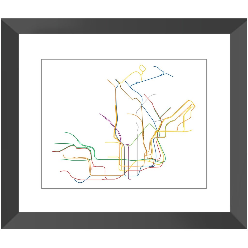 New York City Nyc Subway Map2 - Etsy