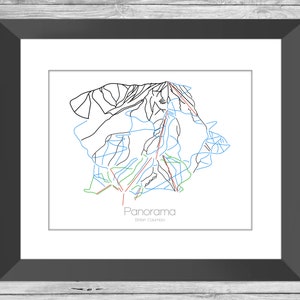 Panorama Ski Map | Trail Map | British Columbia Canada | Modern Wall Art | Mountain Décor | Ski Gift | Panorama Mountain Resort