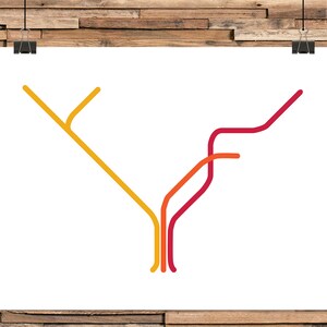 Baltimore Train Map | Maryland Subway Map | Light Rail Map | Metro | Train | Rail | Line Art
