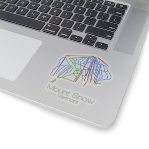 Mount Snow Vermont Sticker / Tail Map Sticker / Ski Sticker / Snowboard Sticker / VT / Mountain / Bumper Sticker / Helmet Dec