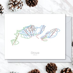 Carte de vœux Stowe (fr) Carte de ski Carte de snowboard (carte de snowboard) Californie Ca - France Anniversaire de l’anniversaire Vacances Noel Mariage Merci de vous. Carte postale