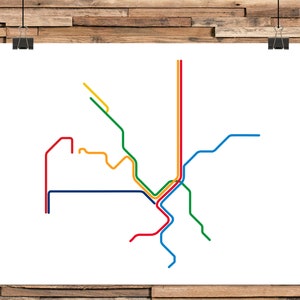Dallas DART Light Rail Transit Map Sticker - Etsy