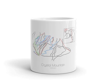 Tazza di caffè di cristallo / Tazza di caffè da sci / Crystal Washington / Regalo sci / Cucina da sci / Snowboard