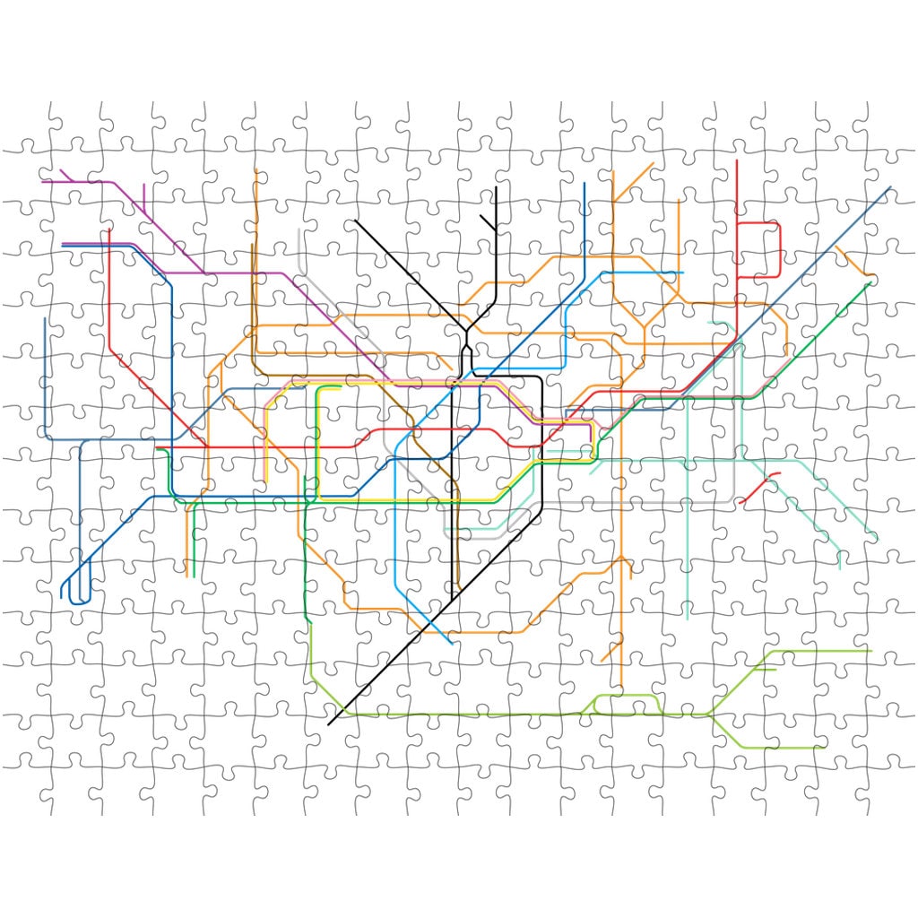 Puzzle London Tube Underground Subway Map | 252 Pieces - Etsy UK