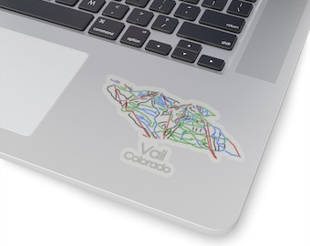Vail Colorado Sticker | Tail Map Sticker | Ski Sticker | Snowboard Sticker | CO | Mountain | Bumper Sticker | Helmet Decal