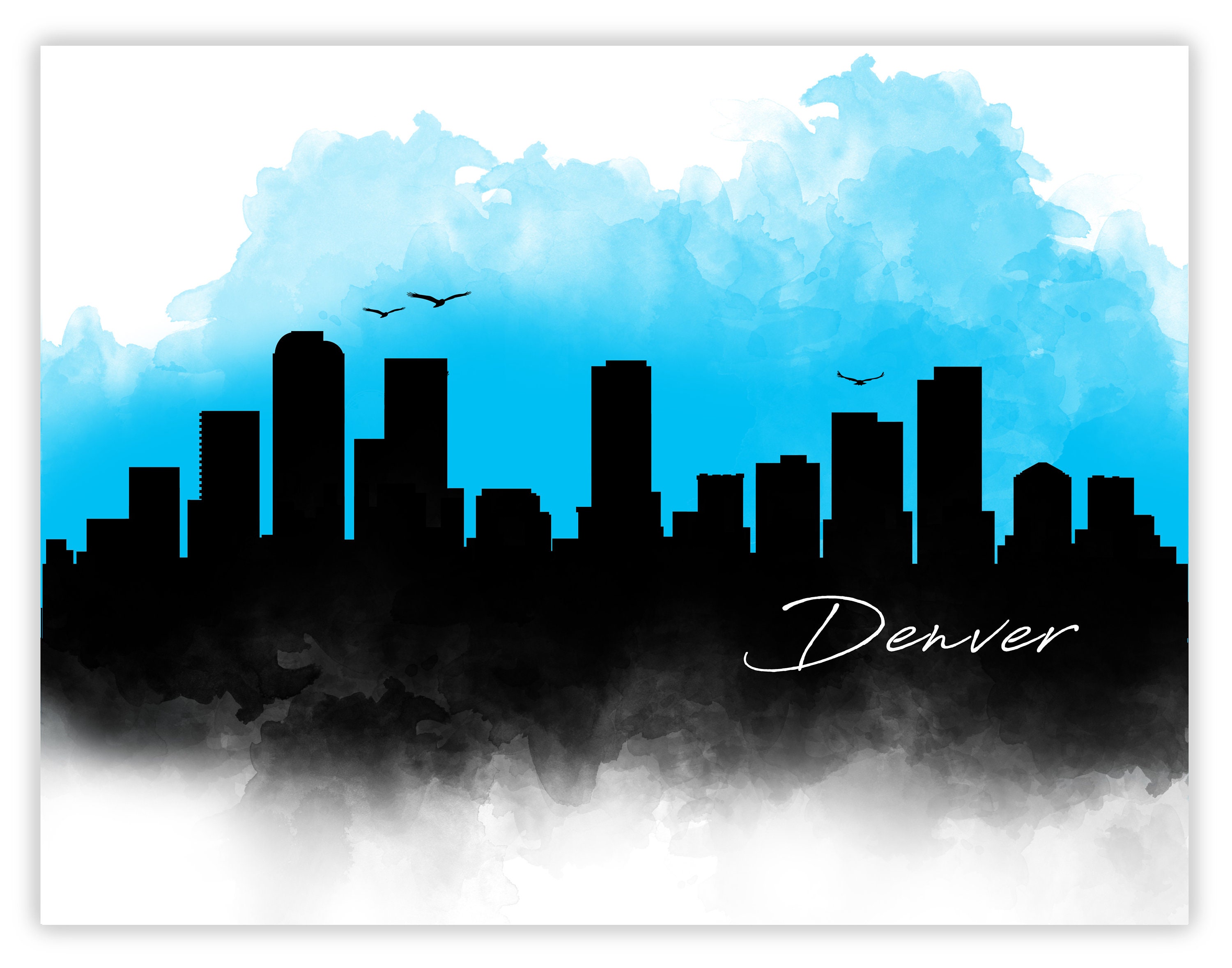 Denver Colorado Art Denver Print Denver Skyline Denver Etsy UK