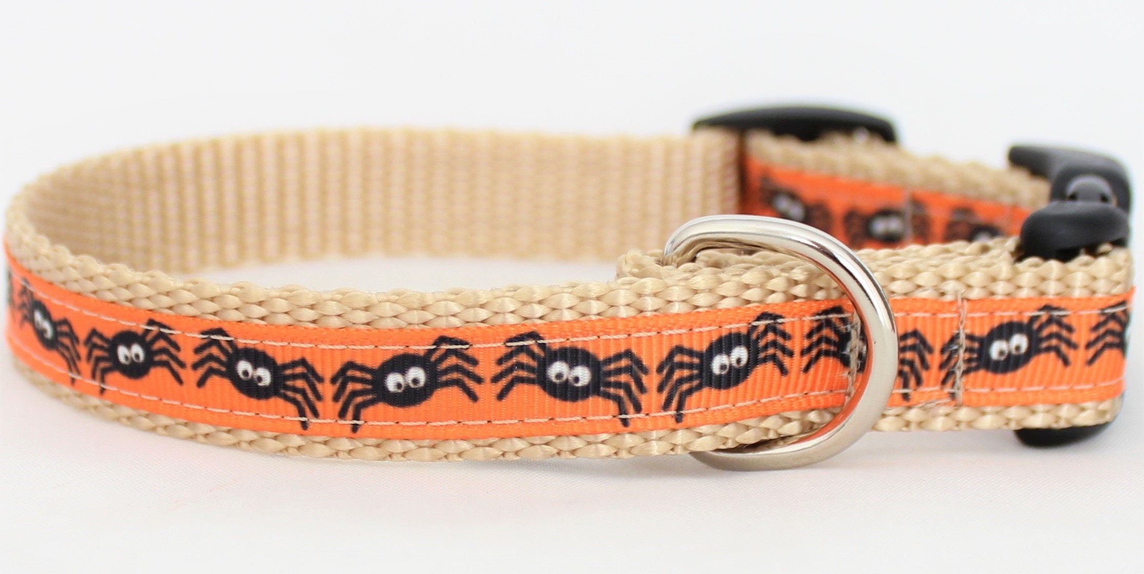 Halloween Spooky Spiders 5/8 Dog Collar Etsy