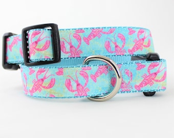 Lovely Lobster 1" Dog Collar