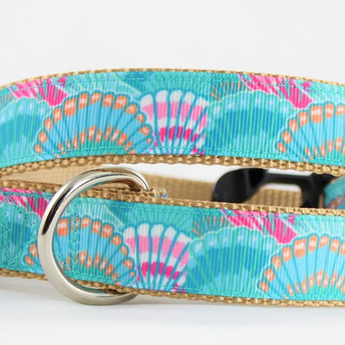 Beach Dog Collar Girl Pink Dog Collar Beach Theme Beachy Dog Etsy