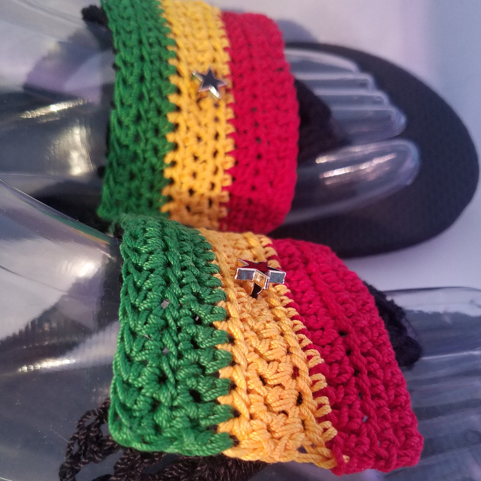 Ghana Flag Slidesandals A Handcrocheted Keeper Etsy