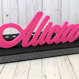 Sweet 16 Candelabra with Wood Glittered Name, Bat Mitzvah Candelabra, Name Stand, Candle Ceremony, Candleboard, Candleholder