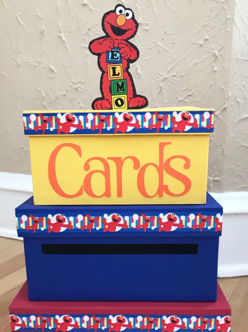 Custom Birthday Card Box 3 Tier Card Holder Square First Etsy