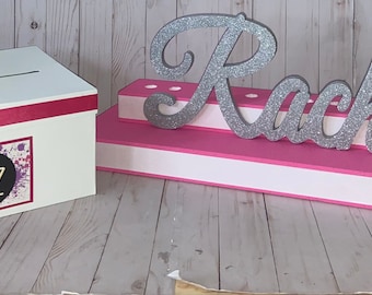 Candelabro y Cardbox Set, Sweet 16, Bat Mitzvah, Bar Mitzvah, Candle Ceremony y Cardbox Set