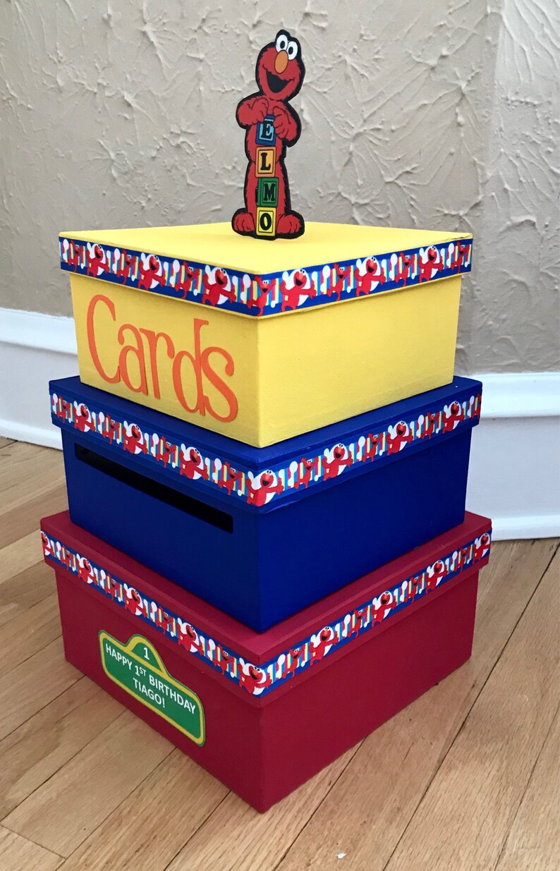 Custom Birthday Card Box 3 Tier Card Holder Square First