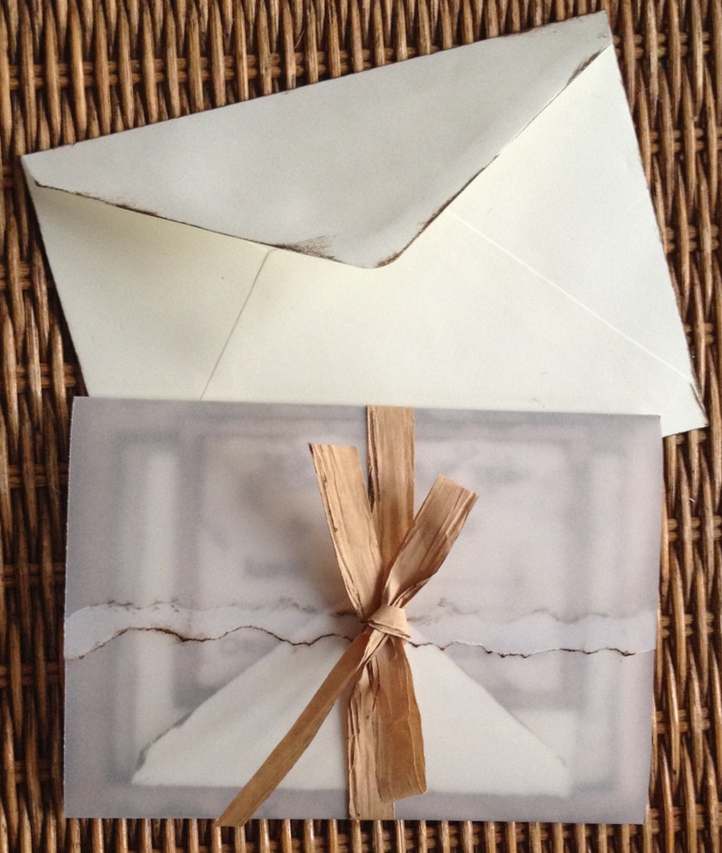Handmade Wedding Invitationrustic Invite RSVP Envelopes | Etsy