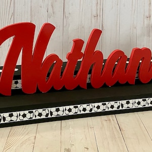 Bar Mitzvah with Wood Name, Soccer Theme, Bat Mitzvah, Sweet 16,  Name Stand, Candle Ceremony, Candleboard, Candleholder, Candelabra