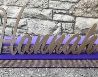 Sweet 16 Candelabra with Wood Name, Bar Mitzvah, Bat Mitzvah, Name Stand, Candle Ceremony, Candleboard, Candleholder, Candleabra