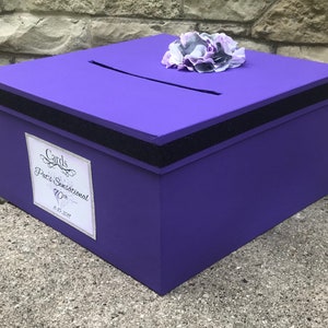 1 tier Cardbox with flowers, Custom Color, Wedding, Bar or Bat Mitzvah, Birthday
