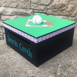 1 tier Cardbox, Baseball Theme, Custom Colors, Bar Mitzvah, Bat Mitzvah, Birthday