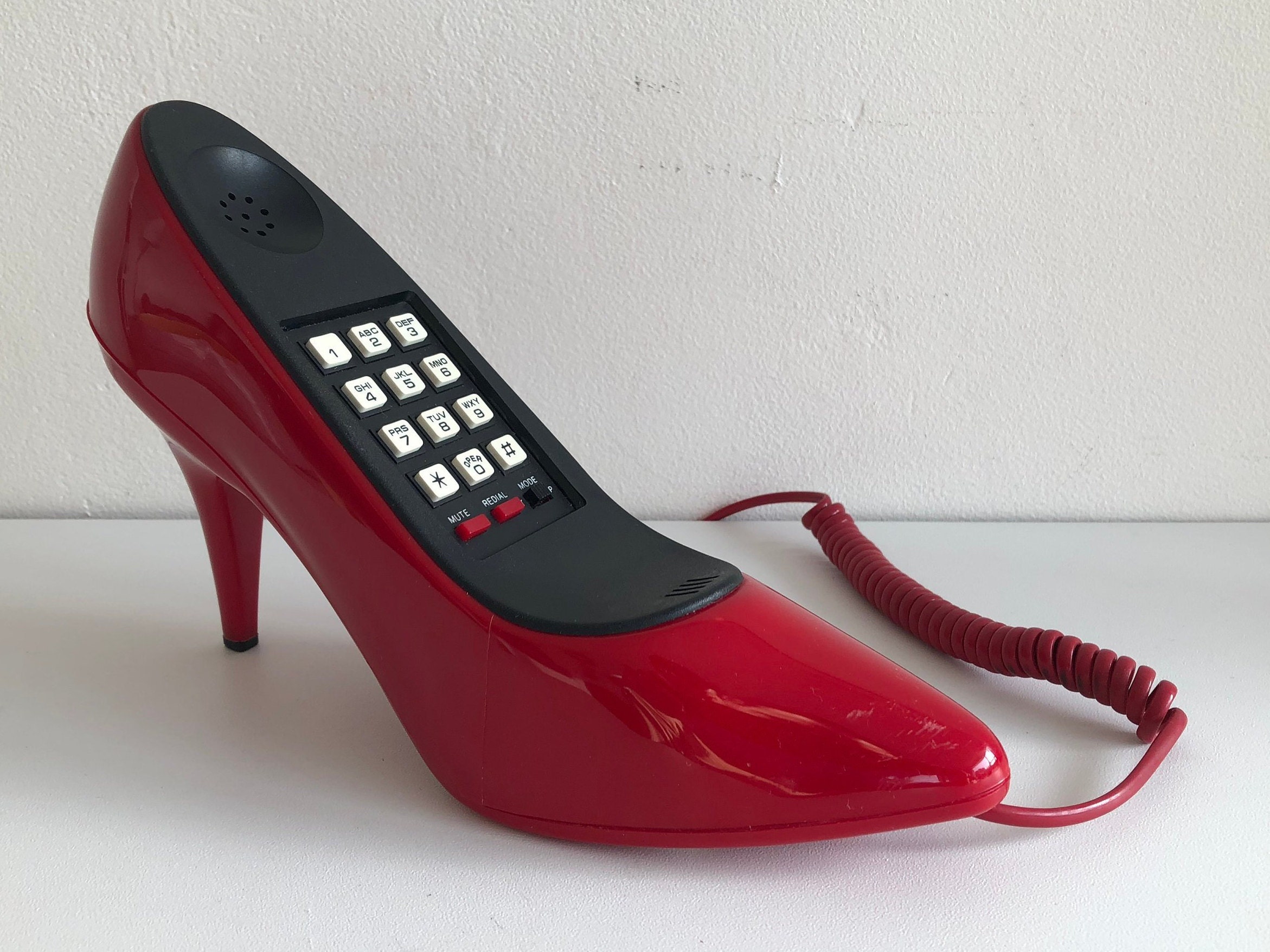 Red High Heel Shoe Phone Columbia USA 1987 Etsy