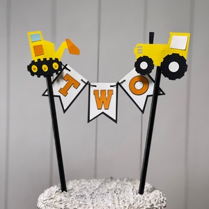 Construction Cake Topper: Birthday Party Cake Bunting image 3