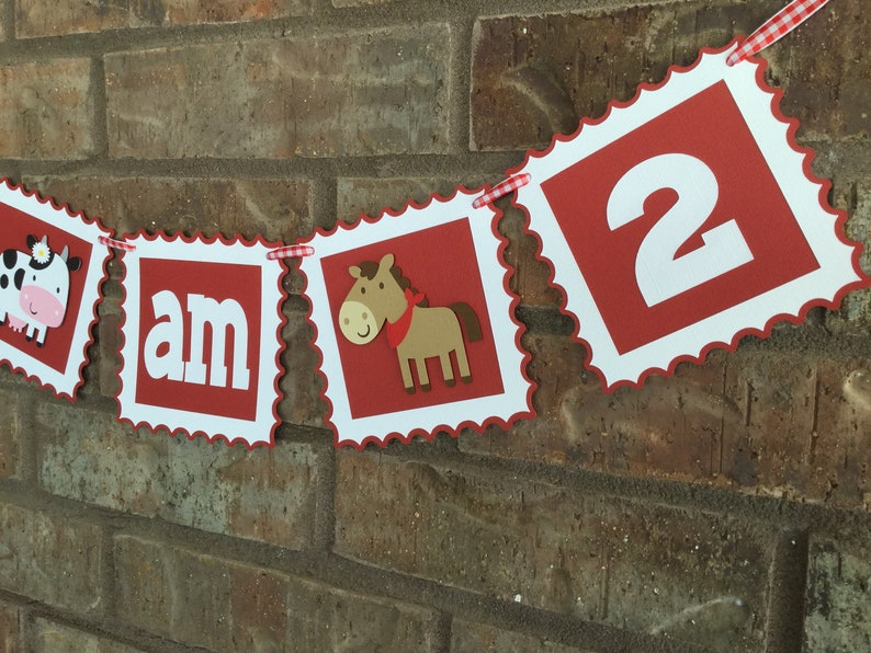 Farm themed I am 1 banner, Barn themed birthday, Farm themed highchair banner, Barn themed highchair banner, Farm themed first birthday image 5