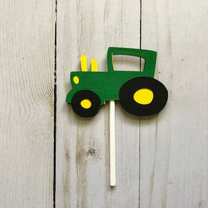 Tractor Cupcake Toppers: Farm Theme Party Decorations