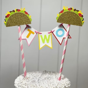 Taco Twosday Cake Topper / Taco Twosday Theme Party Decorations / Taco Bout A Theme Party / Fiesta Decorations / Fiesta Theme / Taco Party