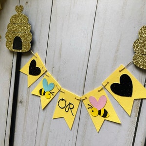 What Will It Bee Cake Topper / Gender Reveal Cake Topper / Gender Reveal Party Decoration / What Will It Bee Gender Reveal Party Decorations