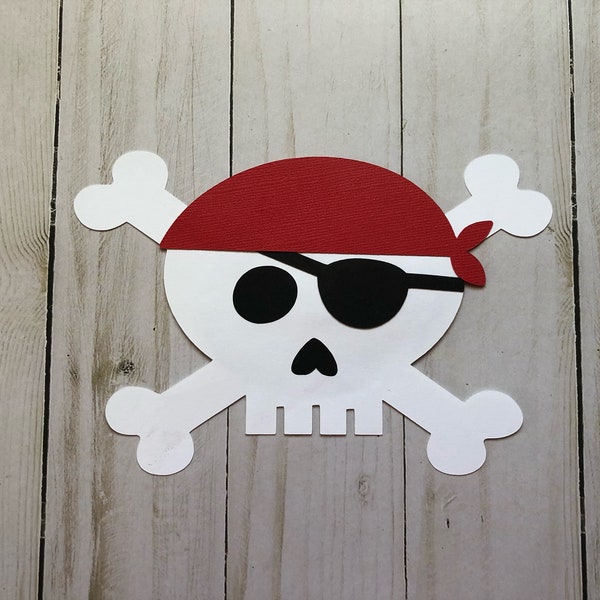 Skull And Crossbones Die Cut / Skull And Crossbones Cutout / Pirate Theme Birthday Party / DIY Party Decorations / Jolly Roger Cutout