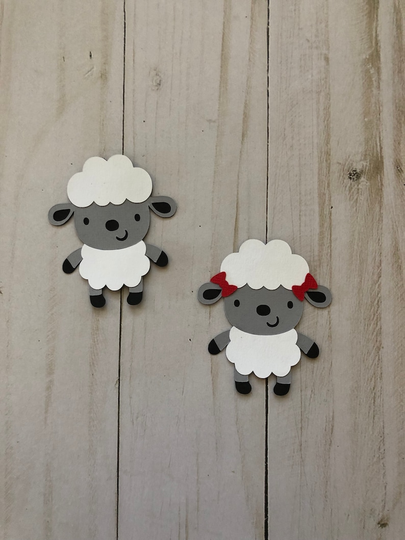 Lamb Cutouts Lamb Die Cuts Farm Theme Party Decorations Etsy