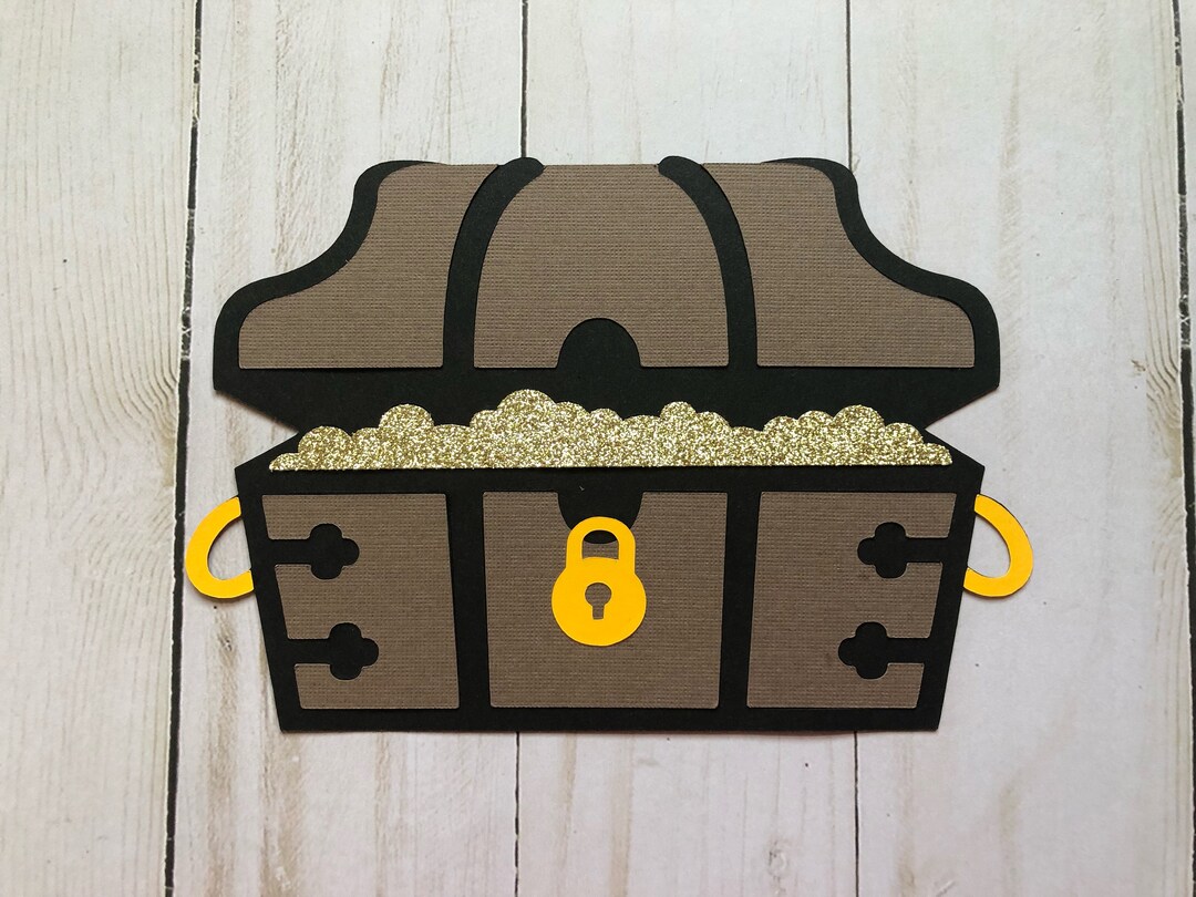 Pirate Theme Treasure Chest Cutout / Pirate Theme Treasure Chest Die
