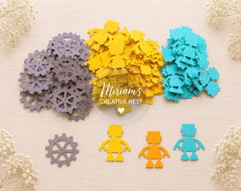 Robot Confetti, STEM Birthday Party Decor, Science Party Decorations