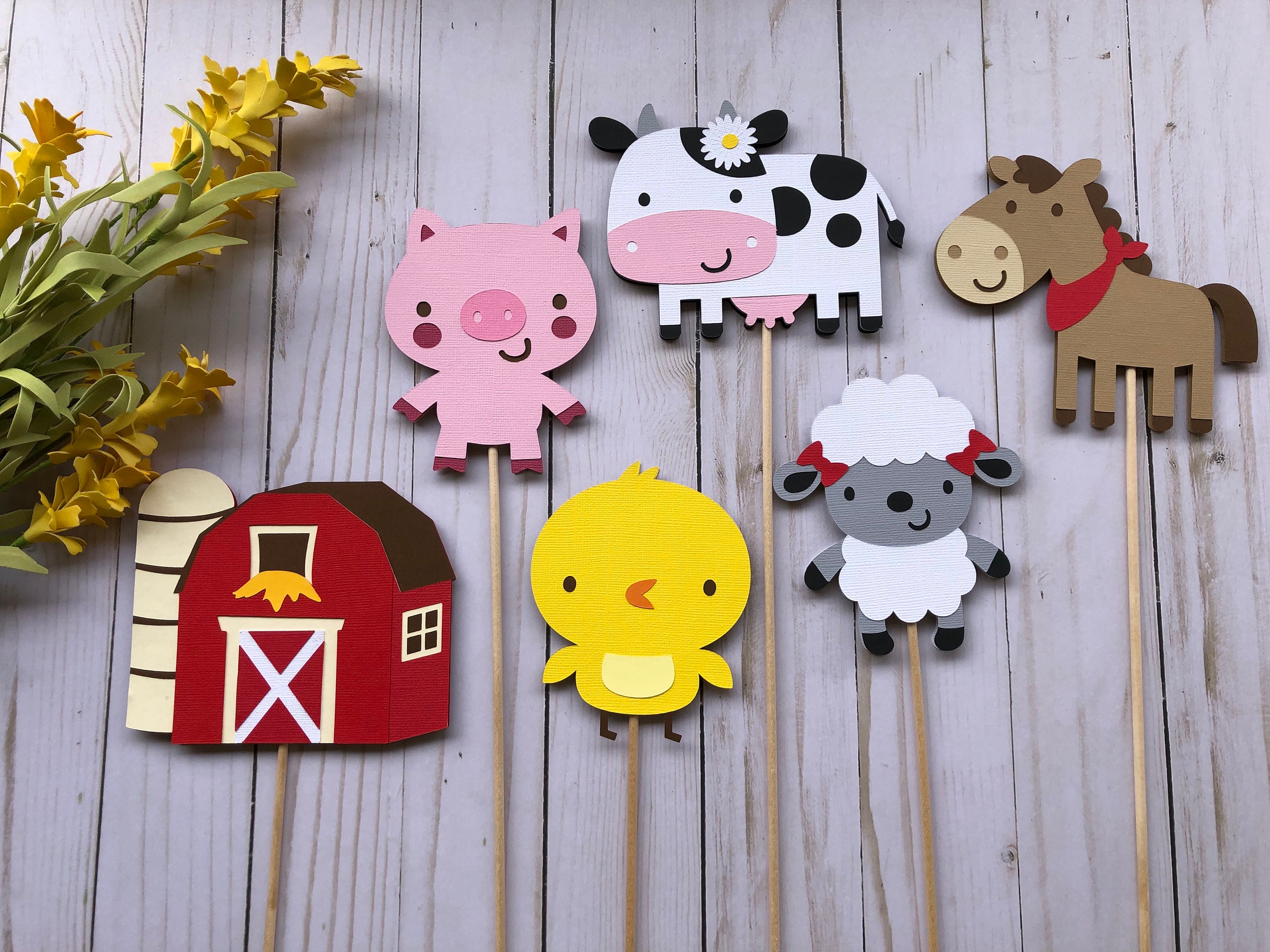 Farm Theme Centerpieces Farm Theme Party Farm Theme Birthday Farm Theme Decorations Farm Centerpiece Sticks Barnyard Party