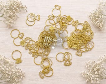 Wedding Ring Confetti, Bridal Shower Decorations, Bachelorette Party Decor, Engagement Party Supplies