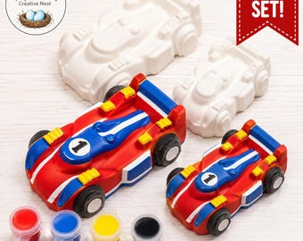 Race Car Paint Kit Set | DIY Plaster Cars Craft Activity