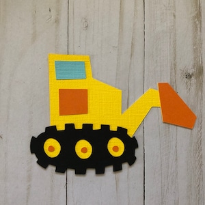 Construction Theme Bulldozer Die Cut / Construction Theme Bulldozer Cutouts / DIY Construction Theme Party Decorations / Construction Theme