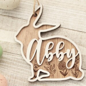 Easter Basket Tag - personalized Easter basket tag, custom Easter Basket Tag, Wildflower Easter Basket Tag, Engraved Custom Easter