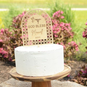 Baptism Cake Topper - First Communion Cake Topper - Baby Dedication Cake topper