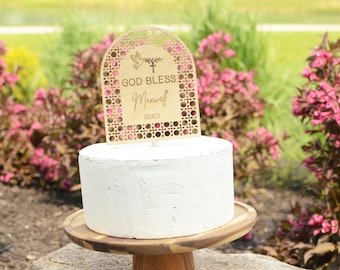 Baptism Cake Topper - First Communion Cake Topper - Baby Dedication Cake topper