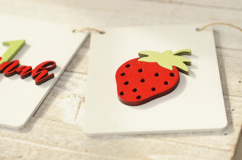 Highchair Banner 1st birthday Strawberry Highchair Banner Strawberry Party Strawberry Birthday Decoration Strawberry Theme